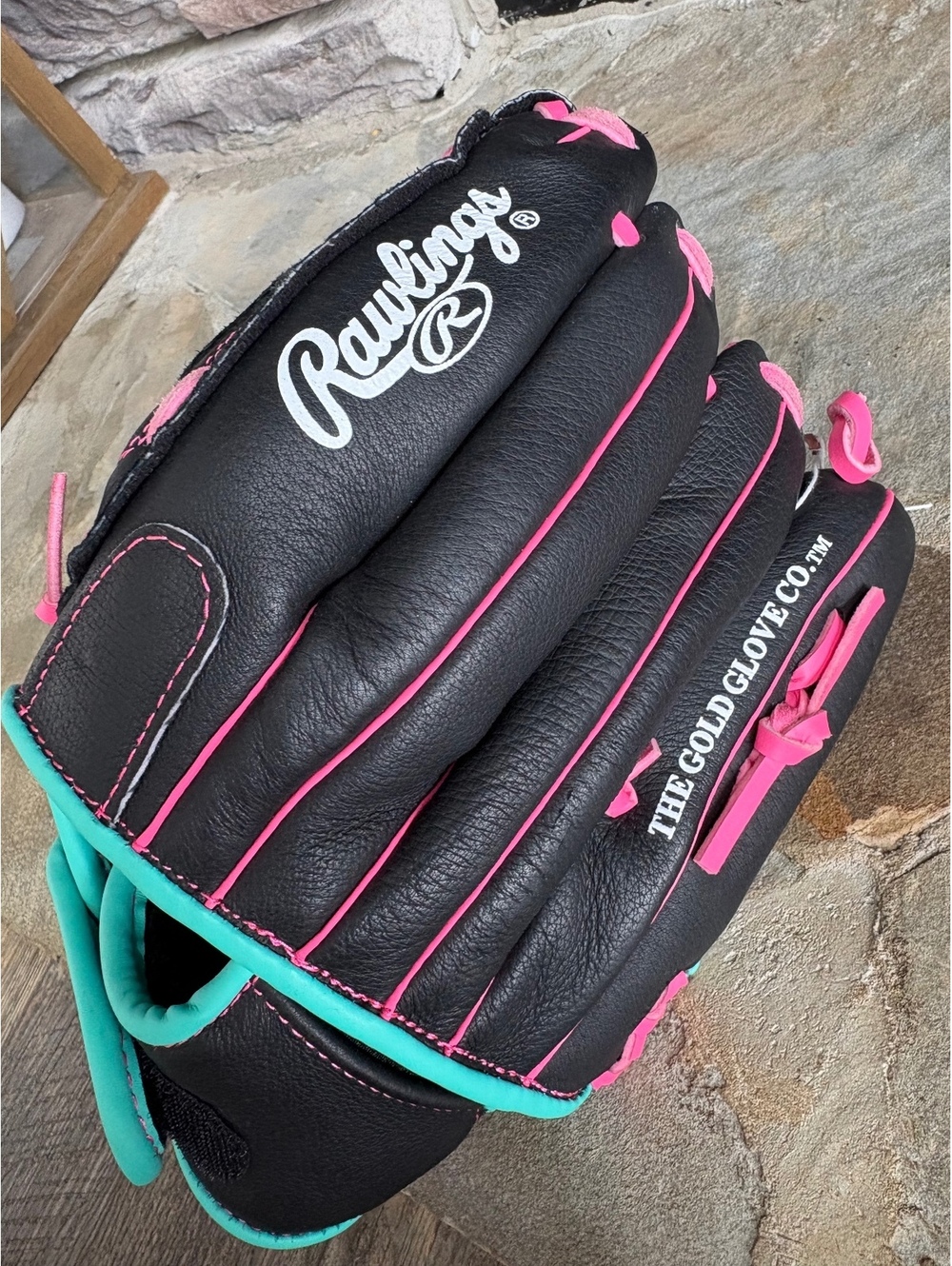 New Rawlings Highlight Series Black Pink Teal Baseball Glove 11 1/2 inch Leather